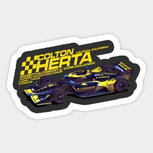 Colton Herta 2022 (yellow) Sticker